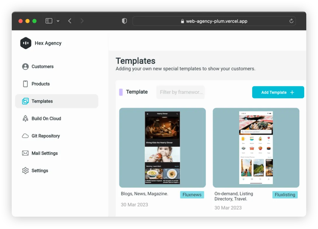 FluxBuilder templates