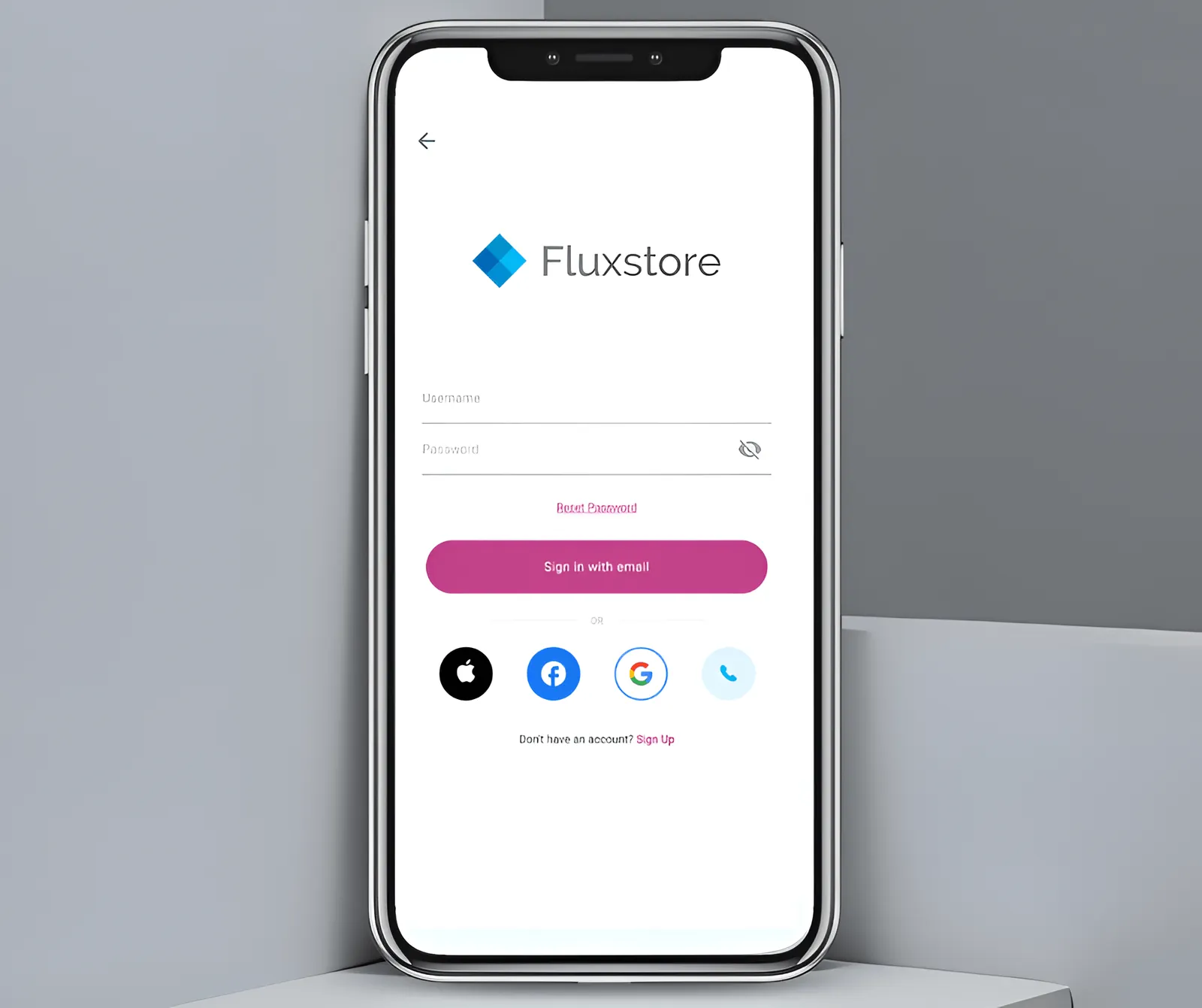 Social sign-in configuration in FluxBuilder