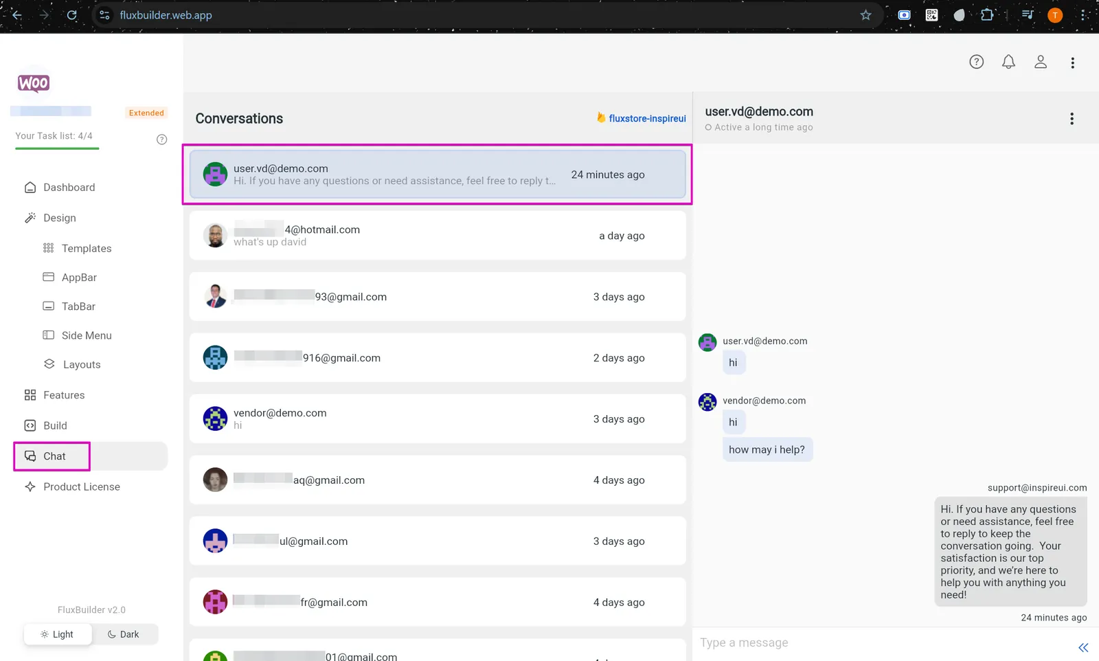 Realtime Chat Admin
