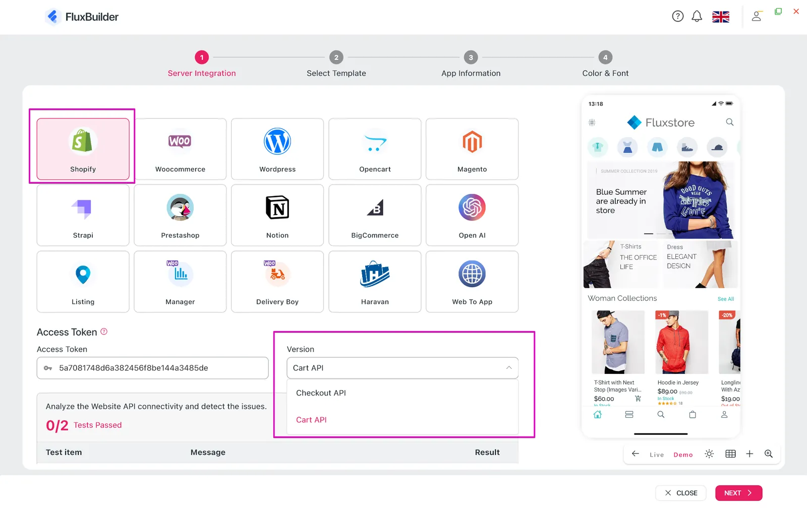 Shopify Version Selection