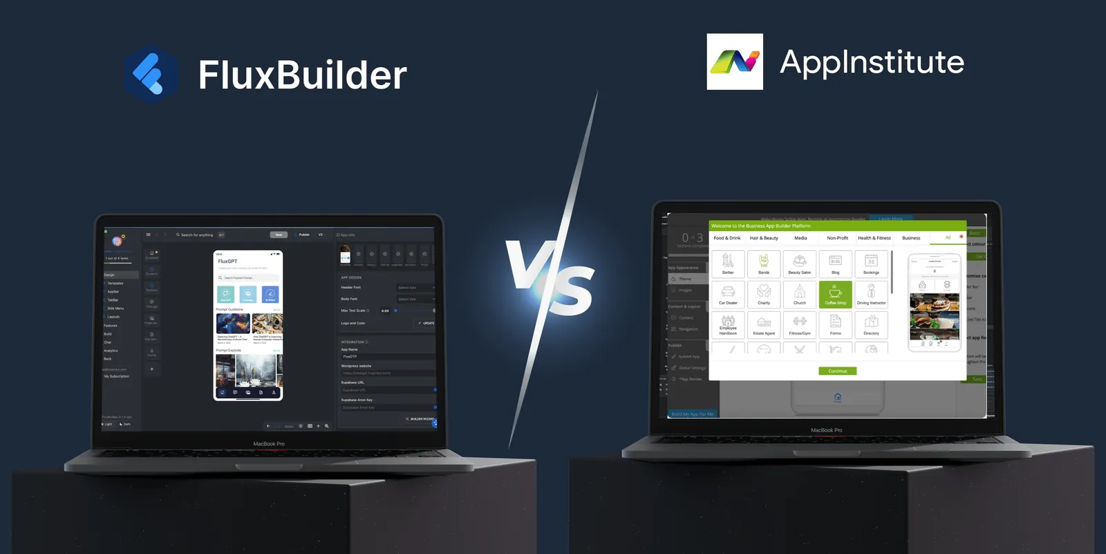 FluxBuilder vs. AppInstitute
