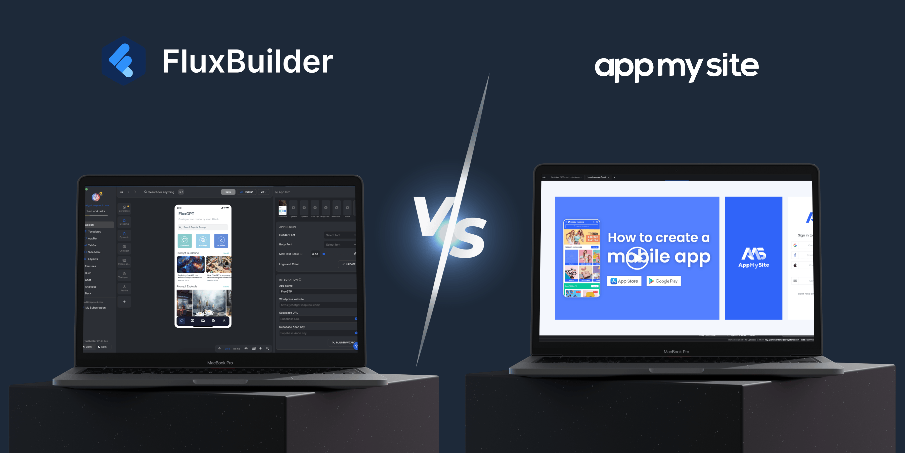 FluxBuilder vs. AppMySite