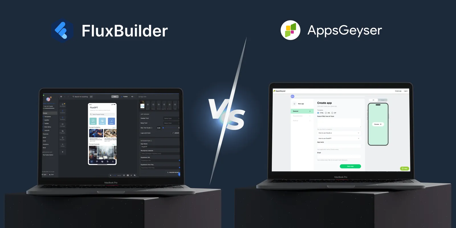 FluxBuilder vs. AppsGeyser