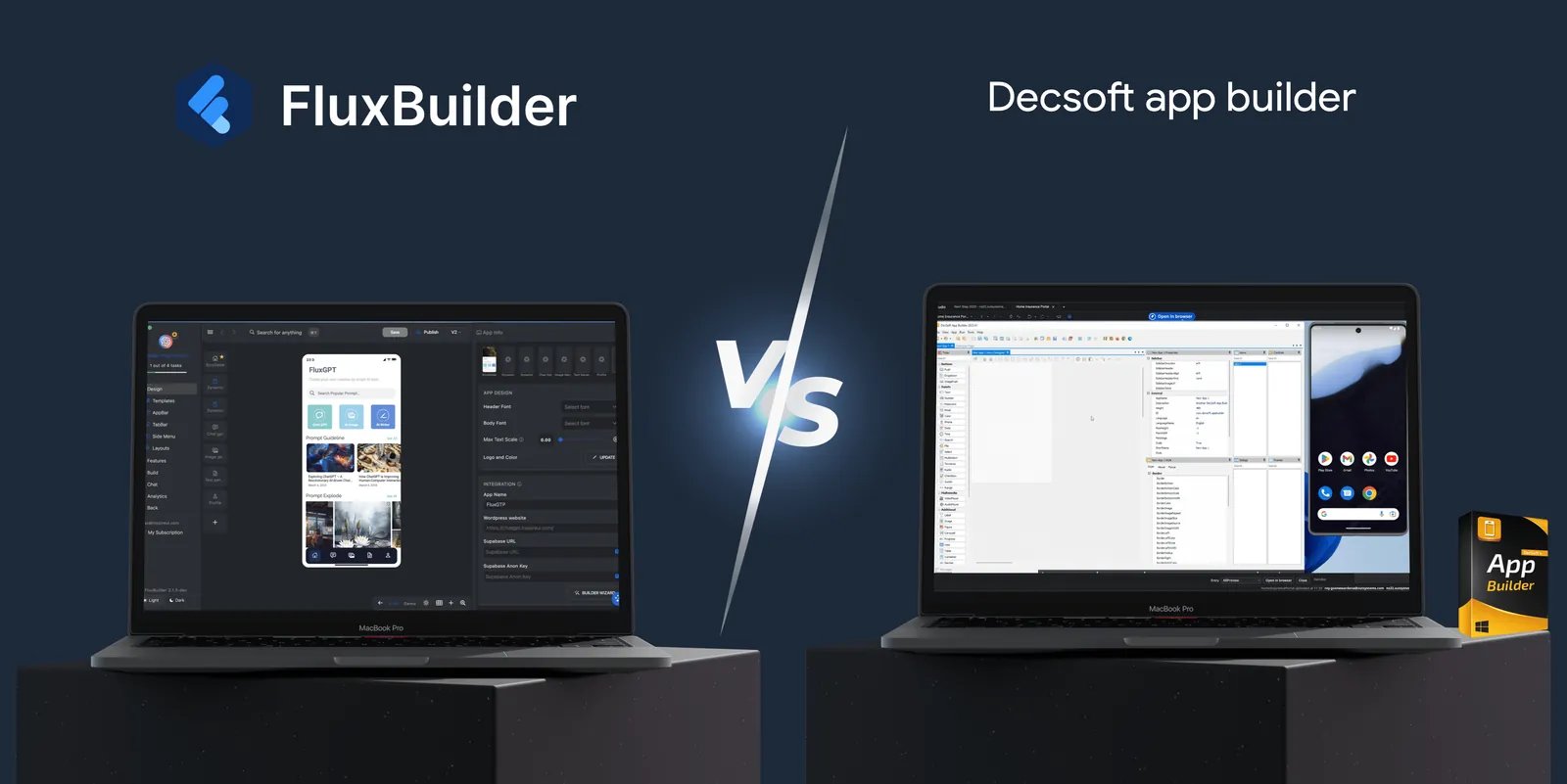 FluxBuilder vs DecSoft App Builder