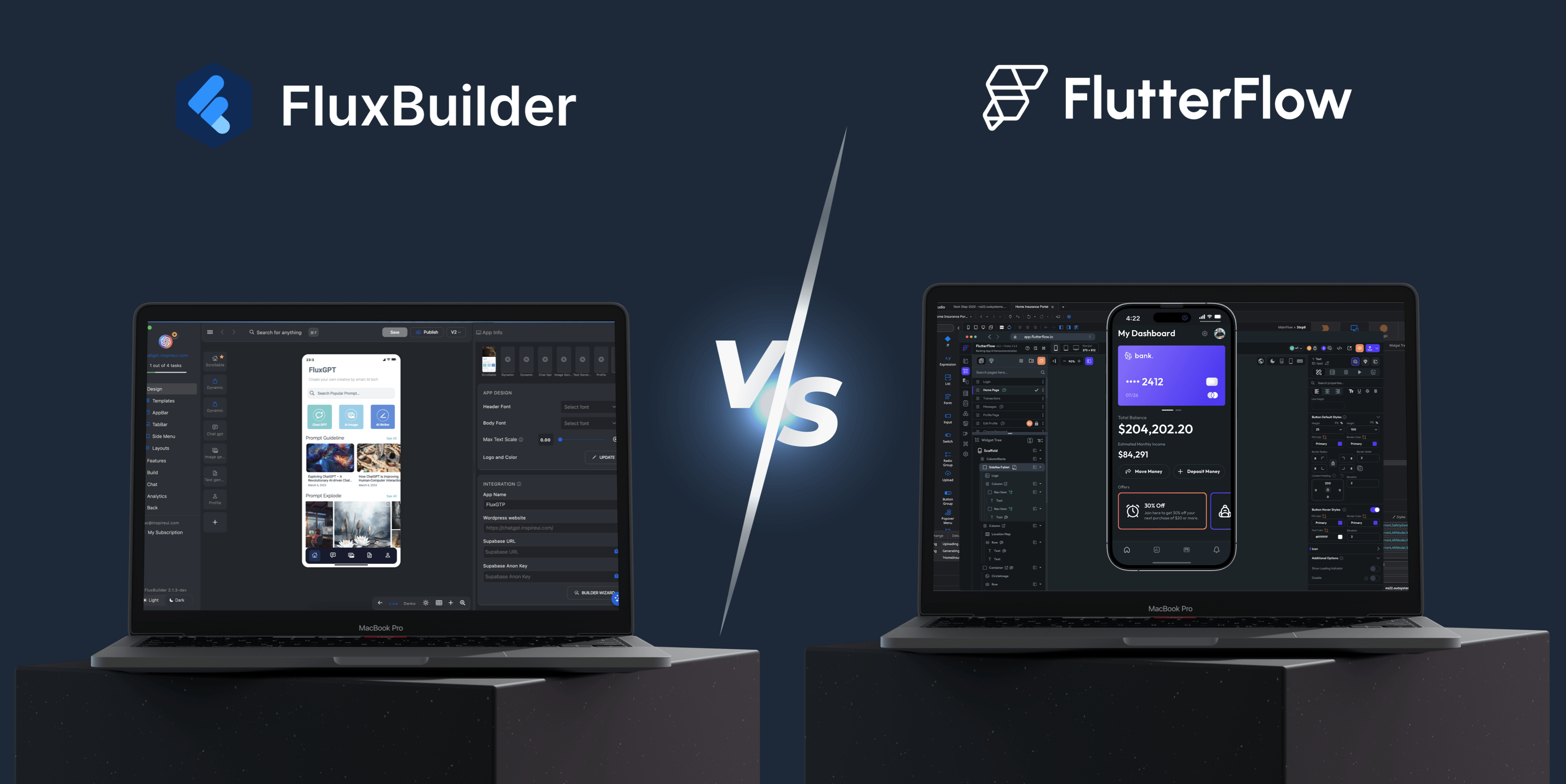 FluxBuilder vs FlutterFlow
