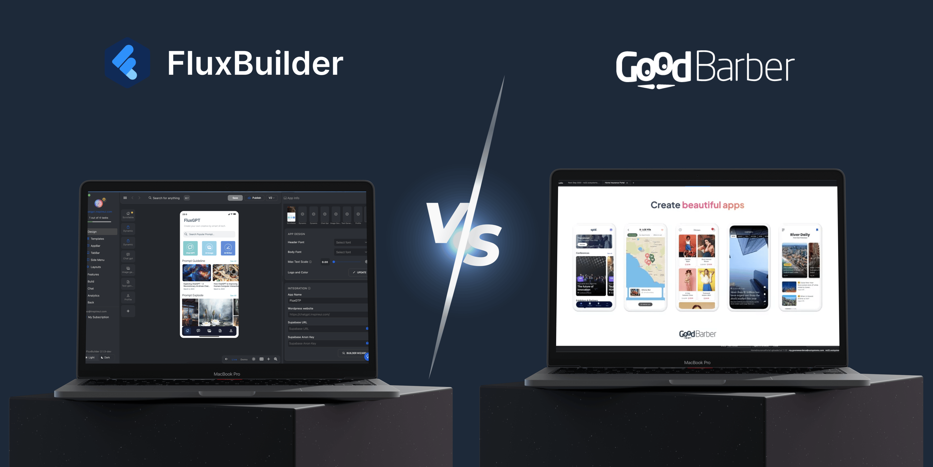 FluxBuilder vs. GoodBarber