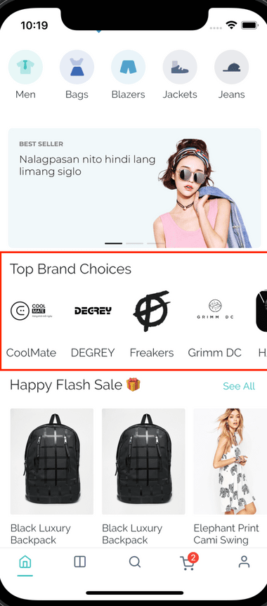 Brands Carousel - Feature Screenshot