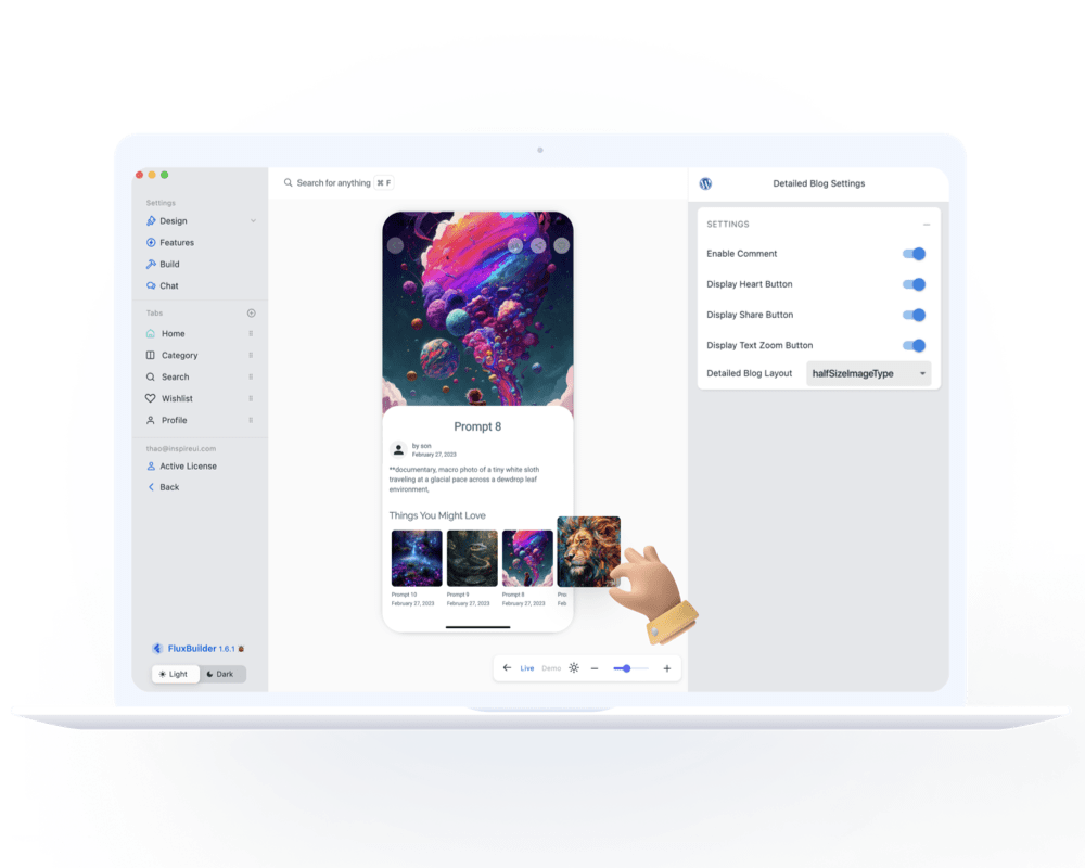 Drag and drop builder