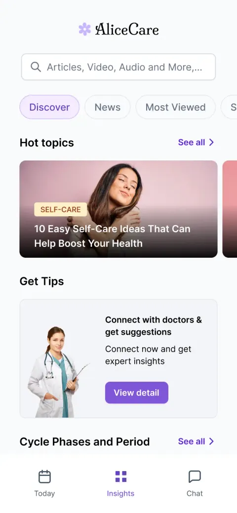 Health Hub mobile app template created with FluxBuilder